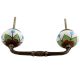 Green Clove Flower Ceramic Bridge Handle